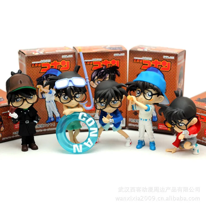 5PC Conan action figure Detective conan doll font b Boxes b font High quality toy anime
