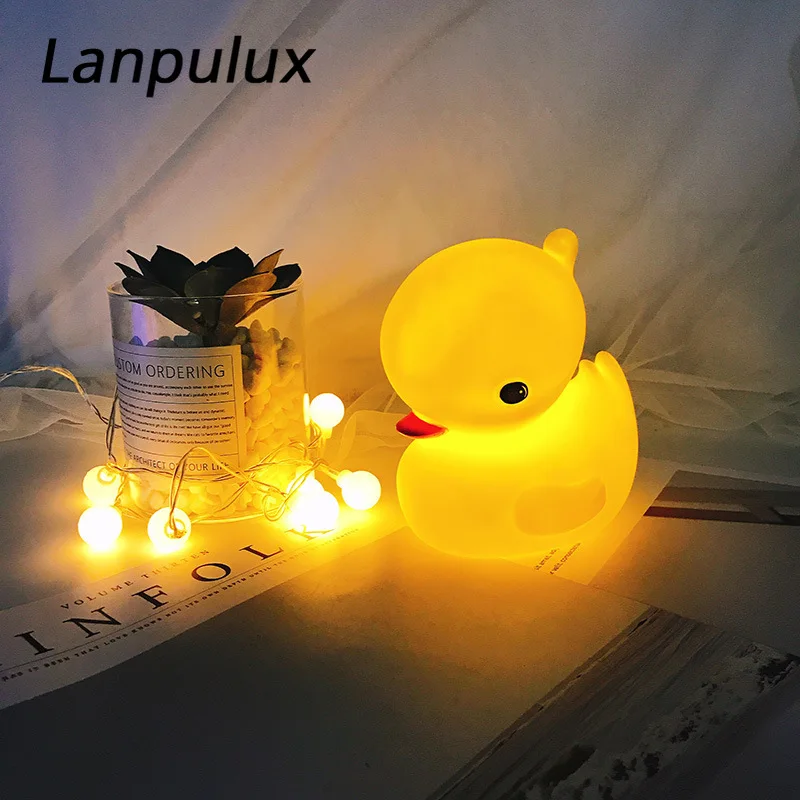 Lanpulux желтая утка детский ночник порошок олень синий кит мультфильм светильники