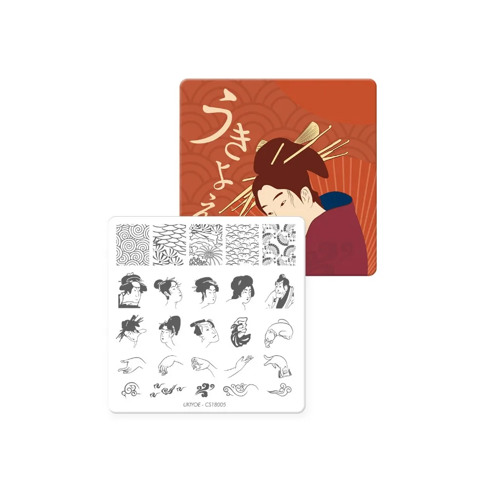 

CICI&SISI Nail Stamping Template Images Printing Art Plates Stencil Cartoon Decals For Hand Nails Decoration Ukiyoe Serie