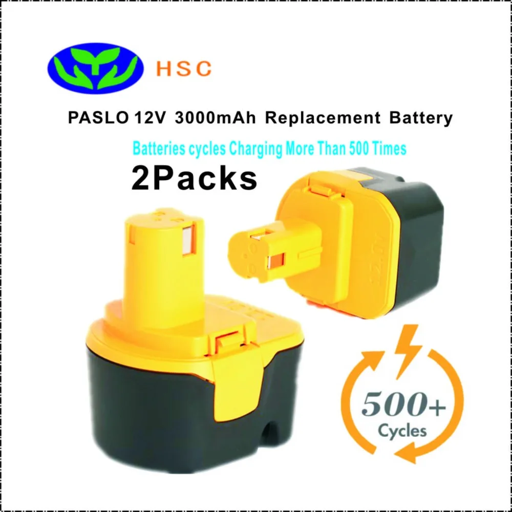 2 шт. PAS12 3000 мА/ч, 12 V никель-металл-гидридного Батарея Замена paslo B-1230H, B-1222H, B-1220F2, B-1203F2 Батарея