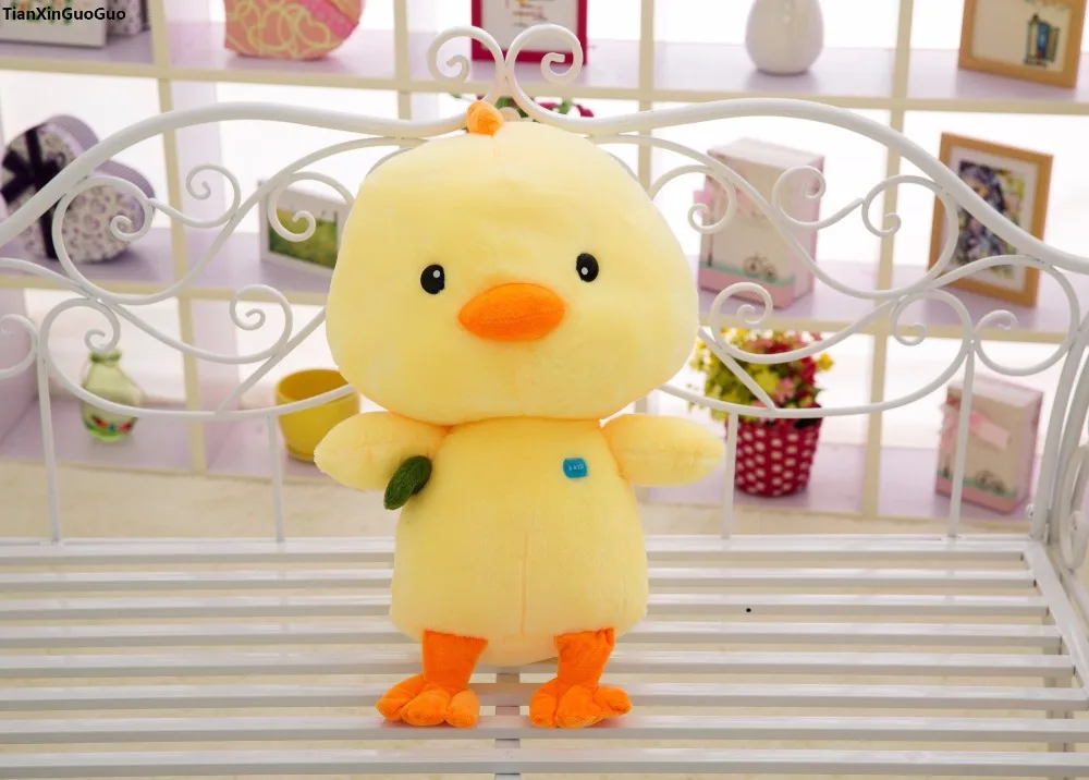 large 38cm lovely yellow chick soft plush toy cartoon chick soft doll