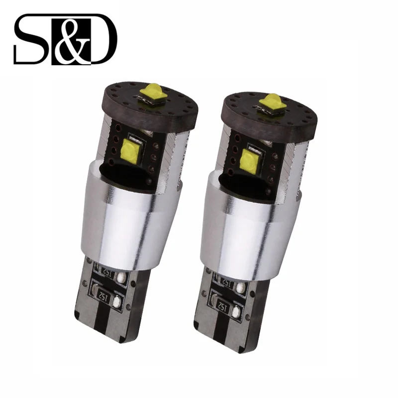 

2pcs Pure White w5w T10 Led Bulbs 15W Canbus - 501 194 168 high power Auto wedge Lamp car light source DRL interior light DC 12V
