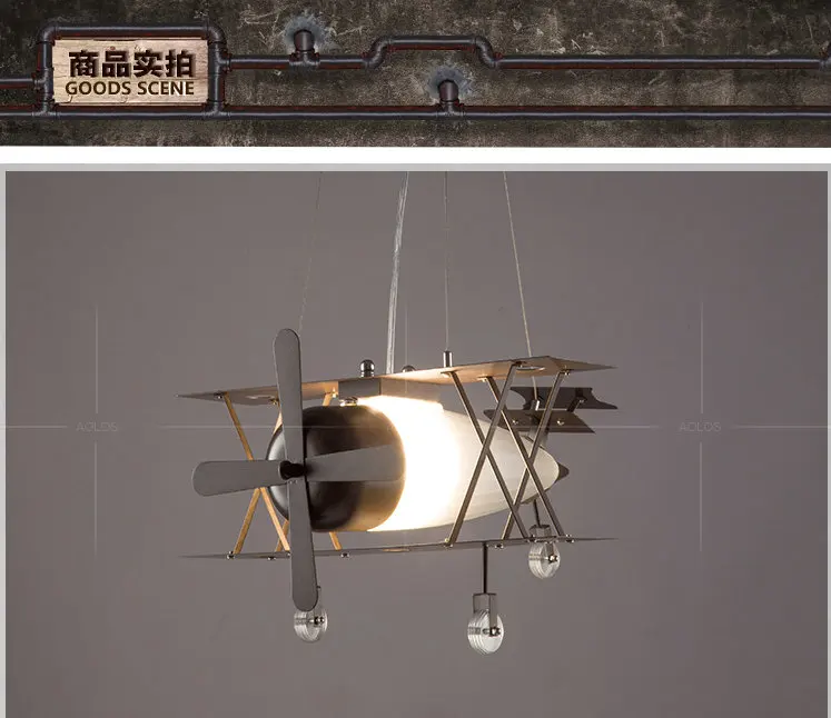Artpad Американский Ретро промышленный стиль 30 Вт самолет светодиодный Детский Железный подвесной светильник столовая детская комната самолет подвесной светильник