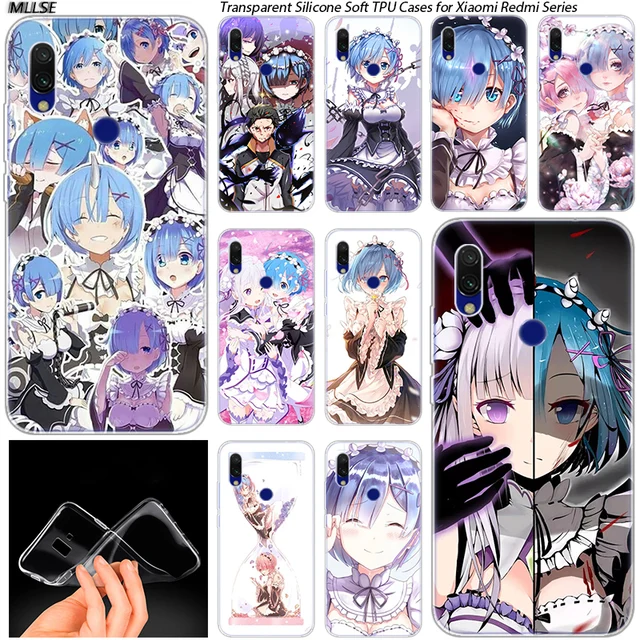 US $1.64 Anime ReZERO Ram Rem Hot Silicone Case for Xiaomi Redmi K20 7 7A 5 5Plus 6 6A S2 Note 8 7 6 5 Pro F
