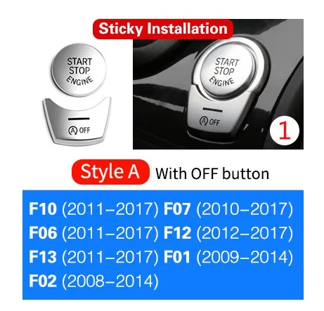 Srxtzm для BMW F10 F07 F06 F12 F13 F01 F02 F20 F30 F32 автомобиля Стикеры ABS Хромированная накладка на кнопку стайлинга автомобилей Авто аксессуары для интерьера - Название цвета: A