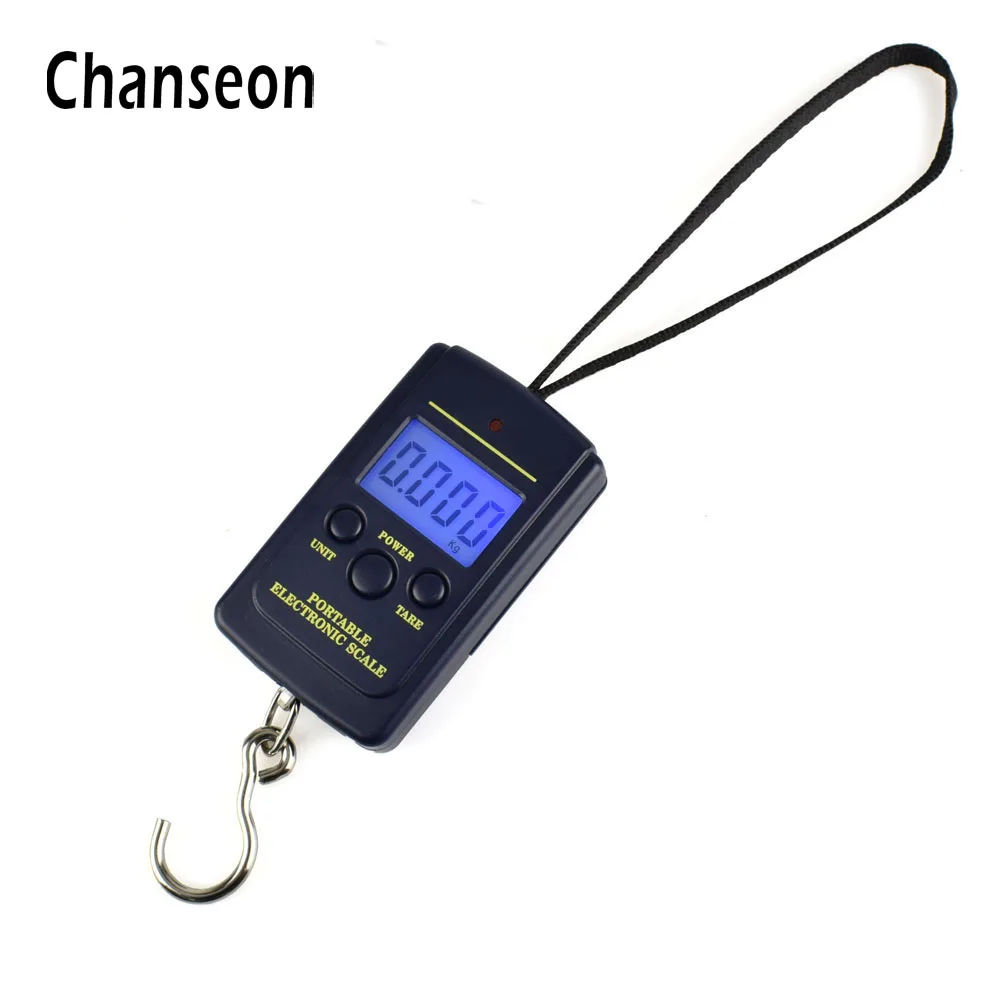 Chanseon 40 кг x 10 г Мини цифровые весы для путешествий рыбалки Взвешивание стальной
