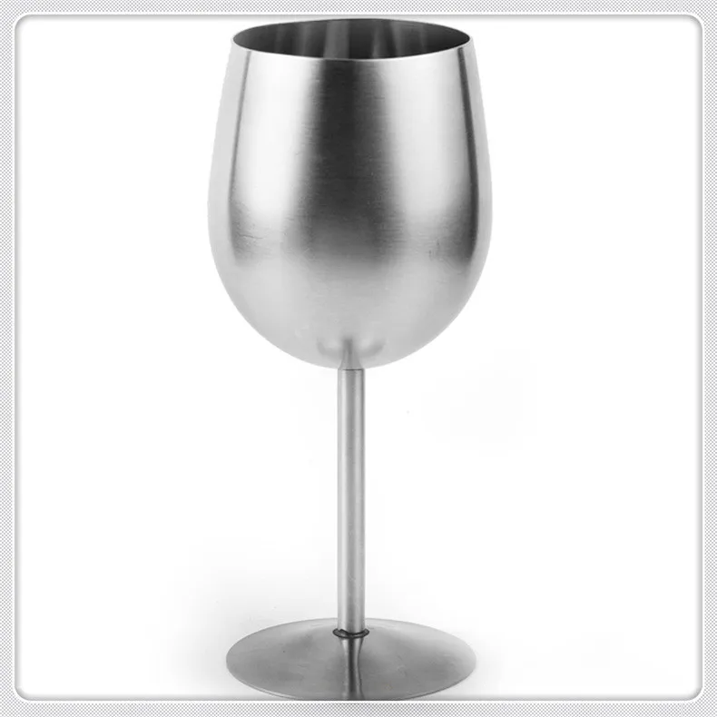 Image Europe Style Wine Glass Stainless Steel Goblet Great Capacity Red Wine Cup Champagne Glass Creative Home Drinking Ware