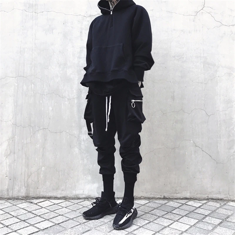 2019 Zwarte Broek Mannen Broek Hip Hop Jogger Broek Mannen Joggingbroek Japanse Streetwear Mannen Broek