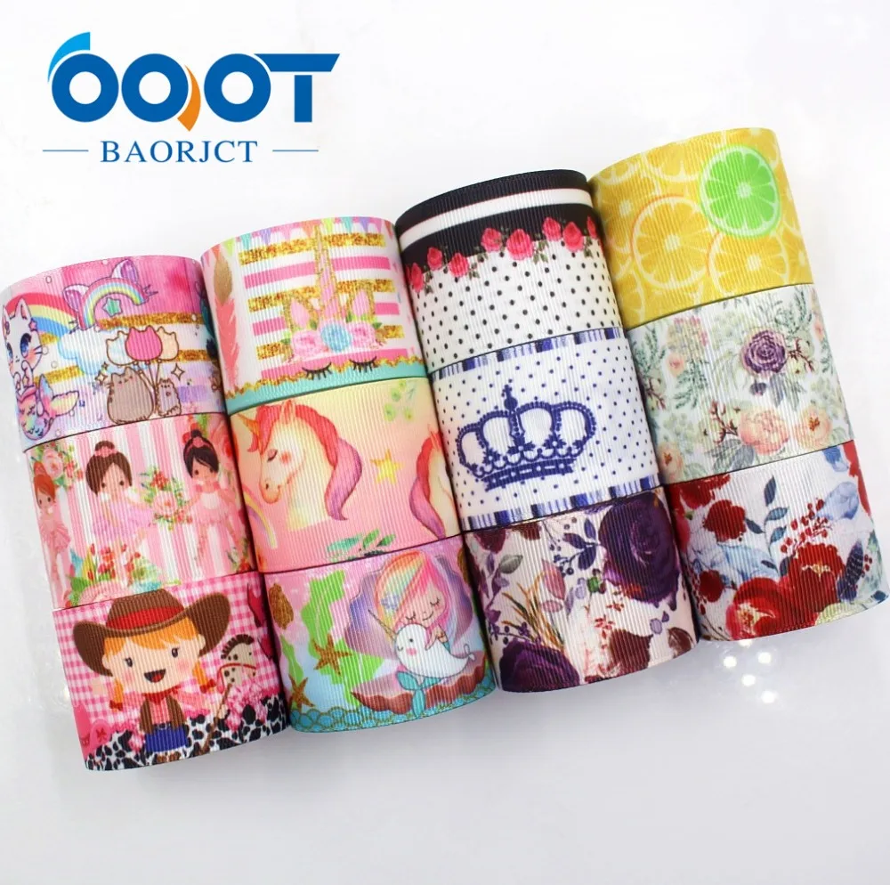 OOOT BAORJCT G-18912-1092, 38 мм 10 ярдов мультфильм ленты термальность передачи печатных grosgrain, DIY упаковочный материал для подарков