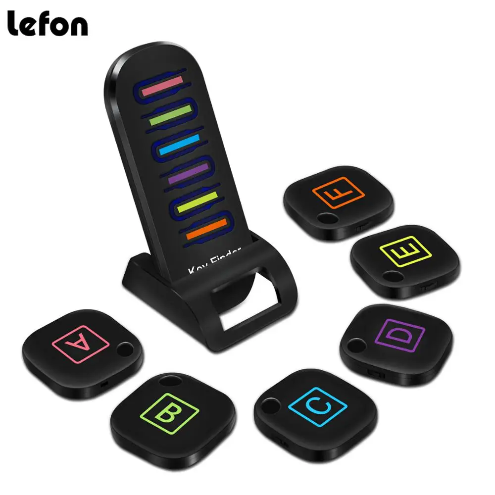 

LEFON Wireless RF Item Locator Tracker Remote Control 1 RF Transmitter 6 Receivers Wireless Key Finder Pet Wallet Tracker