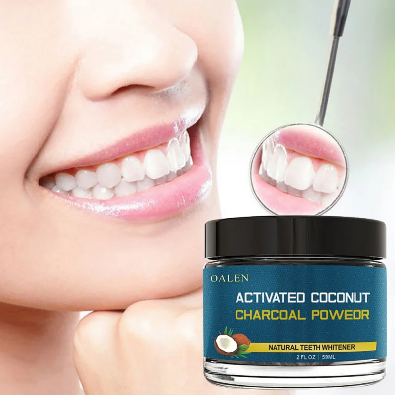 

Free Shipping Natural Coconut Shells Toothpaste Powder Activated Carbon Teeth Whitening Powder Wash Your Teeth