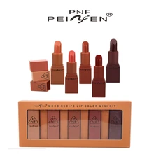 PNF 5 шт./компл. матовая и Увлажняющая губная помада макияж бархатная губная помада Водонепроницаемая долговечная сексуальная обнаженная губа бальзамы Comestic макияж PN001
