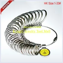 Для ювелирных изделий инструменты кольцо Размер NO.1-33# круглый палец размер измерительные инструменты ювелирные изделия инструменты лучшее качество