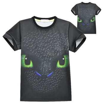 

2018 now How to Train Your Dragon High quality cartoon print t-shirt baby boy clothes Sports short sleeves top fgame tshirt