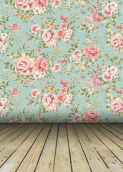 

Flowers Bed Art Fabric Backdrop Floral Custom Photo Prop backgrounds D-2242