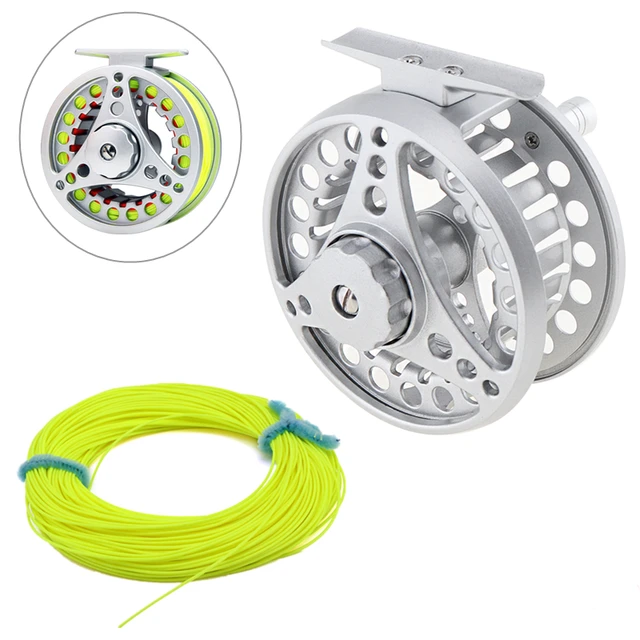 Best Price Aluminum Alloy Fly Fishing Reel 7/8 Large Former Ice Fishing Reel+100ft 30.5m Fly Fishing Line Best Price Aluminum Alloy Fly Fishing Reel 7/8 Large Former Ice Fishing Reel+100ft 30.5m Fly Fishing Line