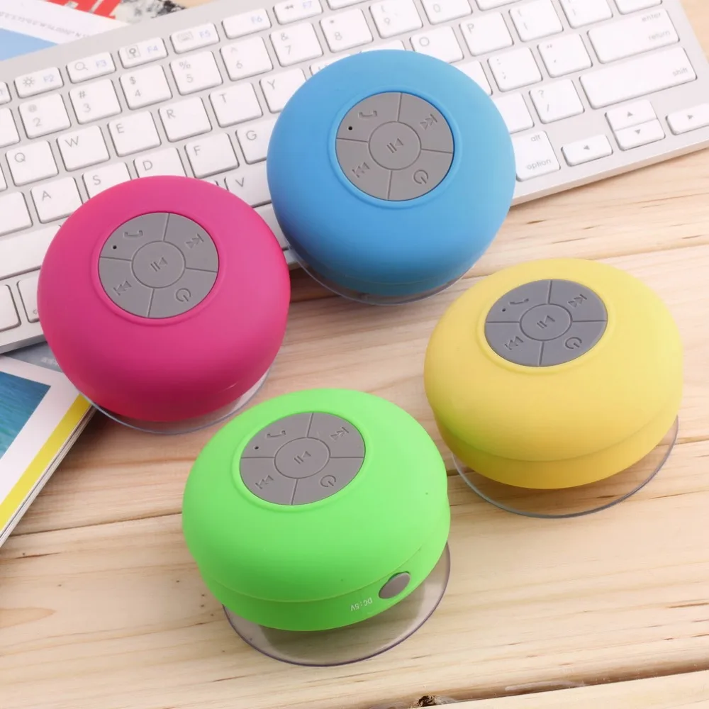 Лучший Портативный Водонепроницаемый Bluetooth Динамик Беспроводной Автомобильная гарнитура получите вызов музыка всасывания Mic мини громко Динамик ...