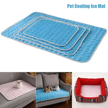 

Dog Cooling Mat Pet Cat Chilly Non-Toxic Summer Cool Bed Pad Cushion for Indoor Home XH8Z