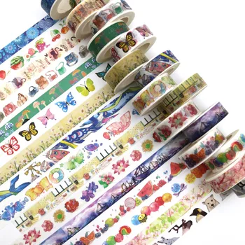 

Creative Cute Luxuriant Flowers & Animals Washi Tape Adhesive Tape DIY Scrapbooking Sticker Label Masking Tape 1 PCS