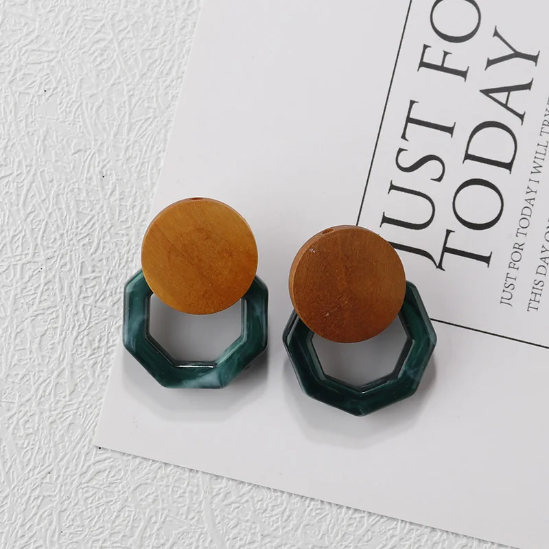 27 Style Korea Handmade Wooden Straw Weave Rattan Vine Braid Drop Earrings - Image 4