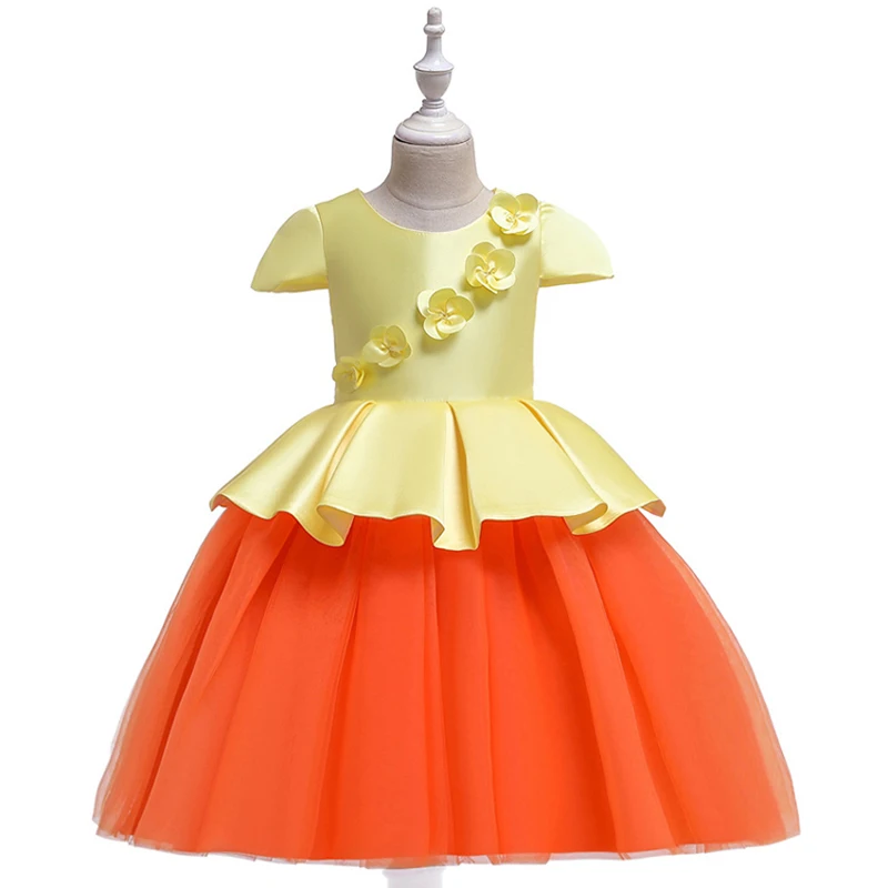 

Elegant Children Princess Kids Dresses For Girls Evening Praty Dress 2019 Summer Flower Girls Wedding Dress 4 5 6 8 9 10 12 Year