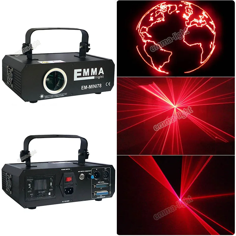 1 Вт красный лазерный луч и анимация DMX party light/KTV light/лазерный проектор/сценические