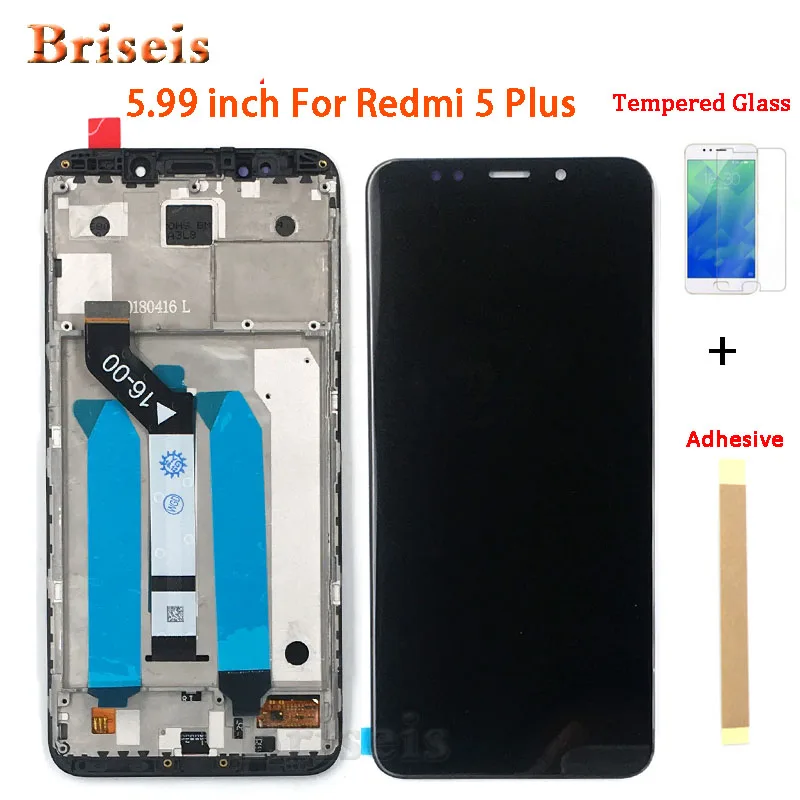 Полный модуль для Xiaomi Redmi 5 Plus ЖК дисплей с сенсорной панелью дигитайзер сборка