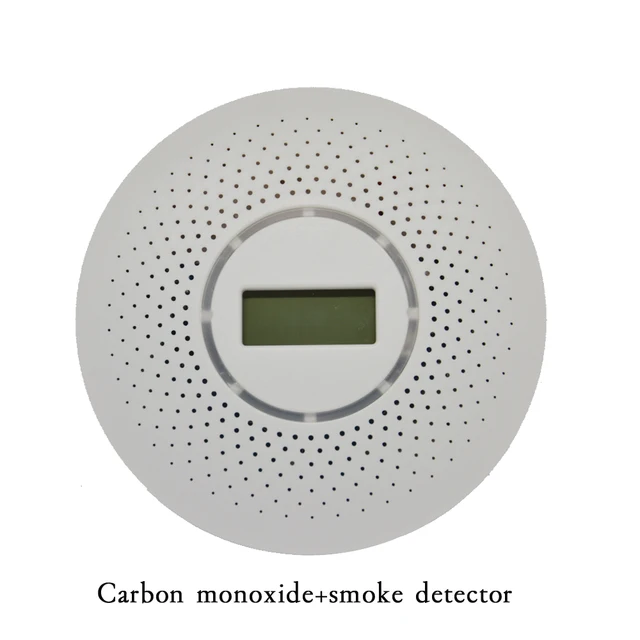1 PCS Ceiling Standalone Carbon Monoxide and Smoke Combine Detector LCD display screen Fire CO alarm sensor Home security posion