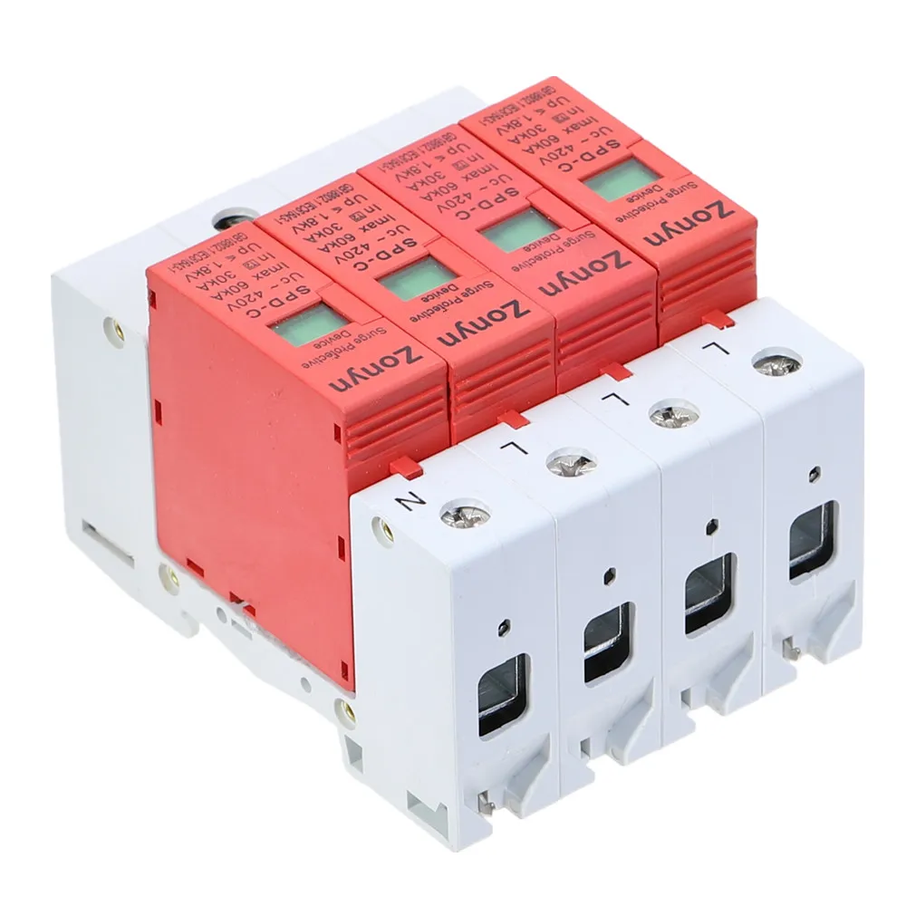 Высокое качество 4P SPD 420 в 30 ка ~ 60 Защита от перенапряжения для дома устройство