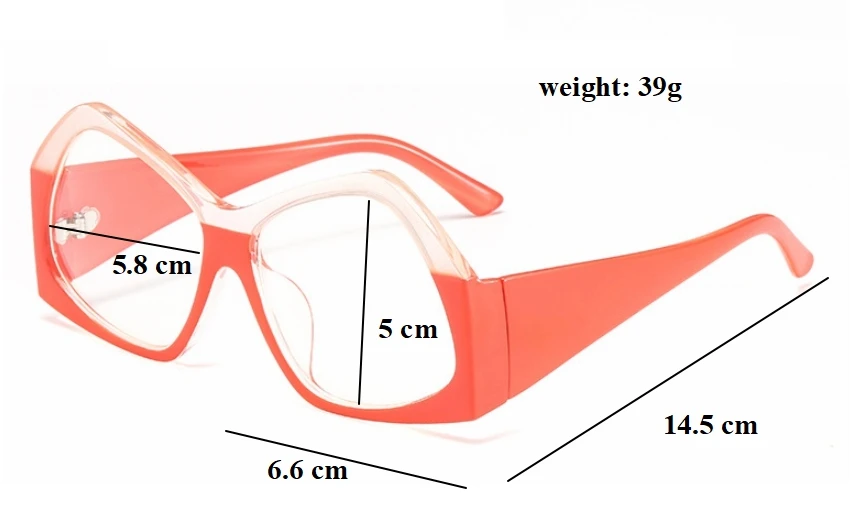 Оранжевые и красные нестандартные ретро очки с оправой женские оптические модные компьютерные очки 47215