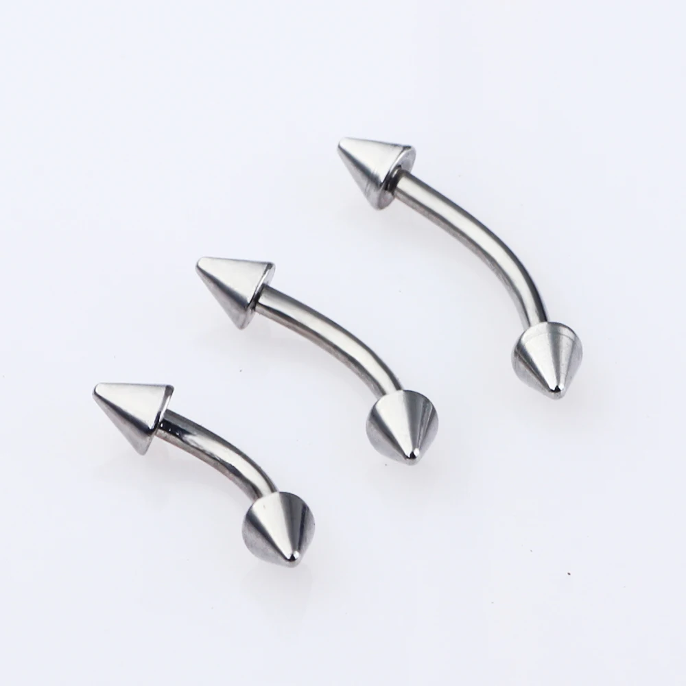 JUNLOWPY Mix 6/8/10mm Eyebrow Rings Surgical Steel Body Jewelry Tragus Lip Piercing Eyebrow Barbell Bar 16G Screw Pircing 100pcs