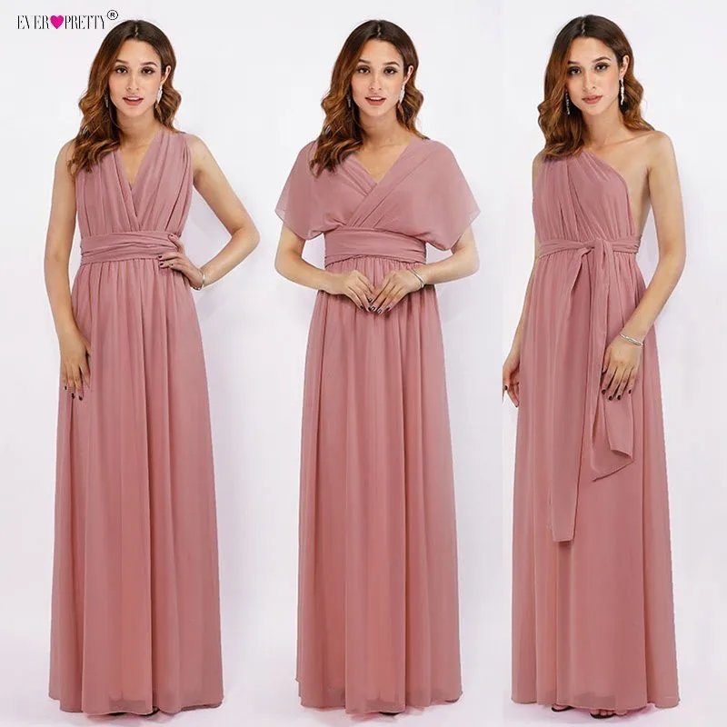 

Ever Pretty New Chiffon Long Bridesmaid Dresses EB07627MV Vestido da dama de honra Multiway Wrap Convertible Wedding Party Gowns