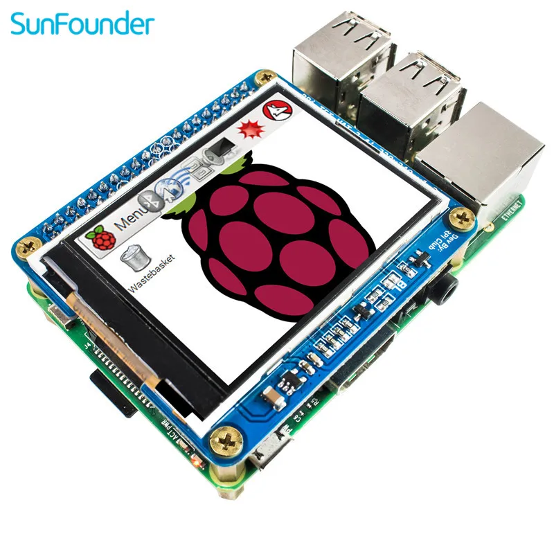 

SunFounder Raspberry Pi 2.4 Inch TFT Screen LCD Display HAT Extension Board 320x240 for Raspberry Pi 3/2/B+