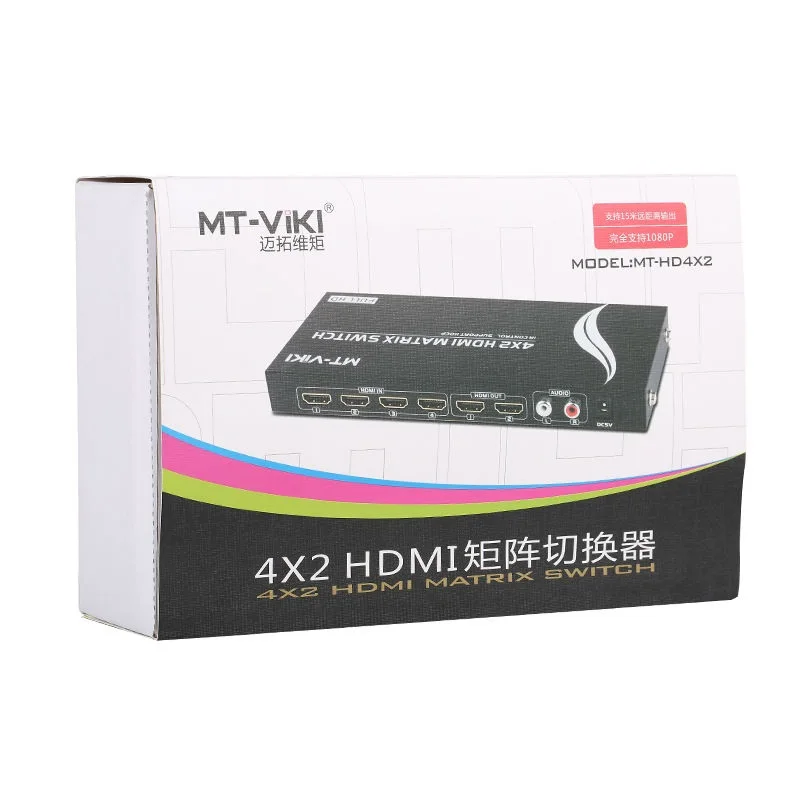 Usb выключатель HDMI 4 в 2 1080P 4K|mt-viki|audio inhdmi l |