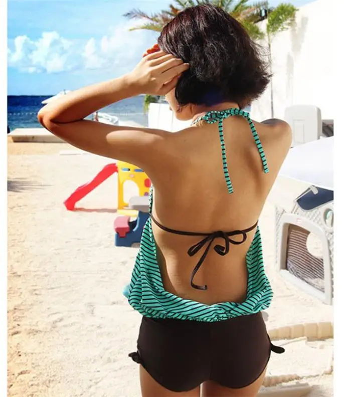 “ Terno de Banho Qualidade Adolescentes Swimwear One-pieces Adorável