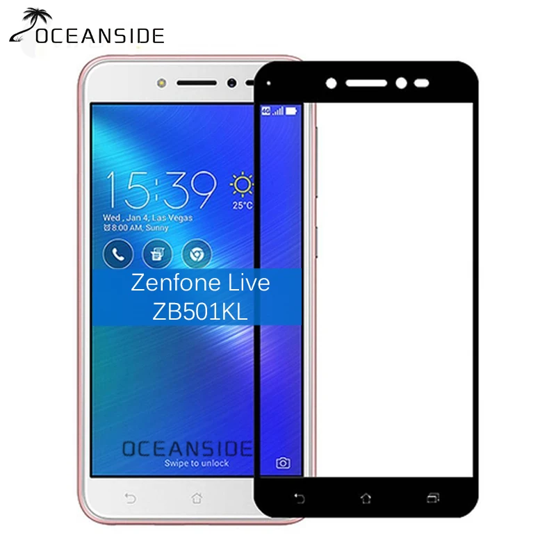 

For Asus Zenfone Live ZB501KL Full Cover Tempered Glass Screen Protector 2.5 9h Safety Protective Film on ZB501 KL Zb 501KL