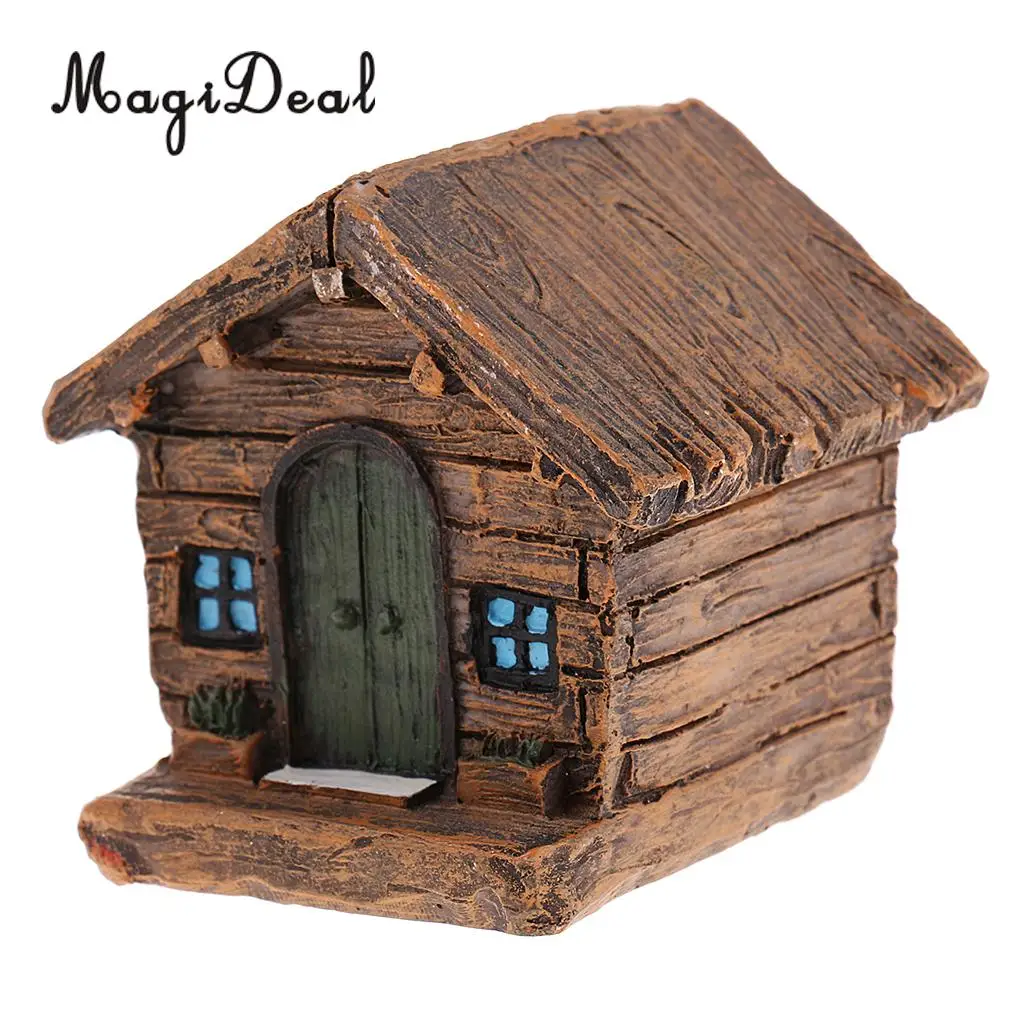 Ancient Building Architecture Figurine Model Mini House Farmhouse Minature Resin Diorama Accessory for Sand Table Decor Toy