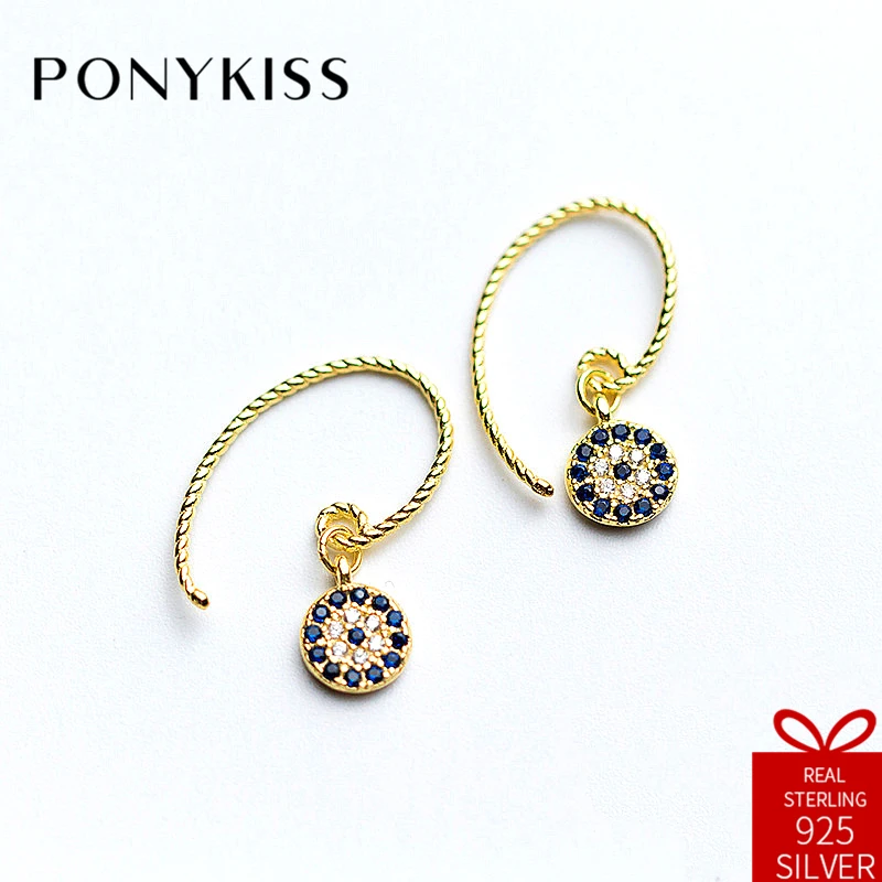 Стильная романтическая Женская бижутерия PONYKISS из стерлингового серебра 925 пробы