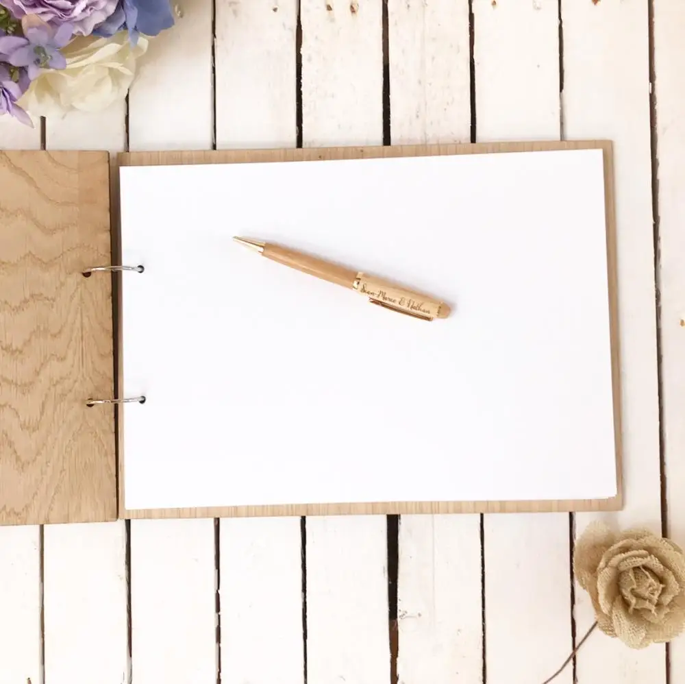 Индивидуальная Свадебная упаковочная коробка, ручка для гостей, альтернативная Свадебная книга, деревянные ручки для подписи, Детская душевая упаковочная коробка ручка с красивым верхом