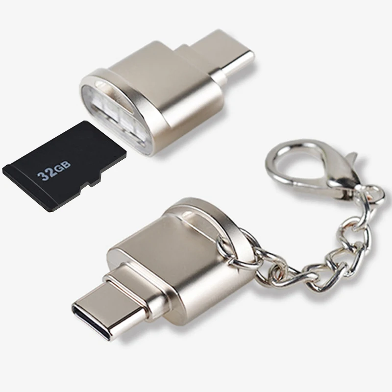 Usb type C кард-ридер USB3.1 тип-c OTG адаптер Поддержка Micro SD TF кард-ридер с цепочкой для samsung Galaxy