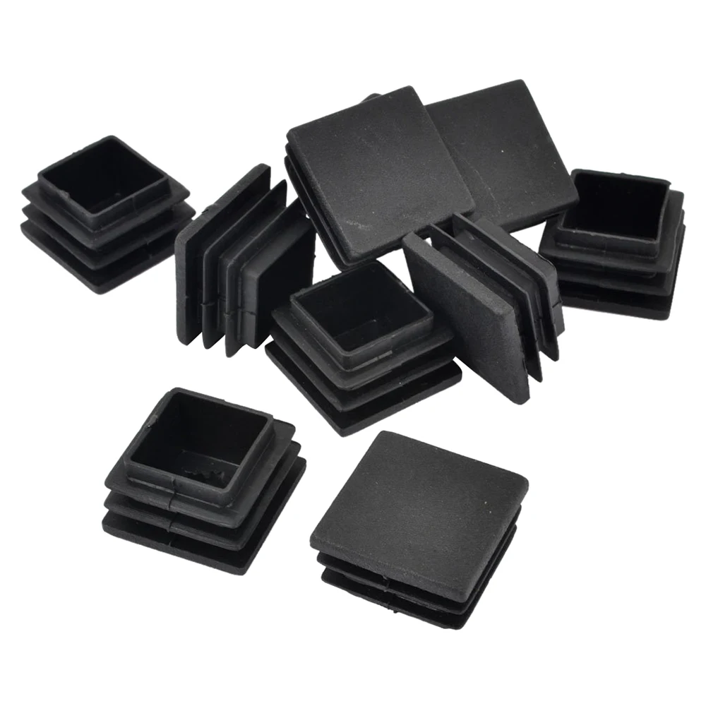 20mm x 20mm Hard Plastic Pipe Flat End Inserted Tube Table LEG End Plug 10 pieces Black 20mm x 20mm Hard Plastic Pipe Flat End Inserted Tube Table LEG End Plug 10 pieces Black