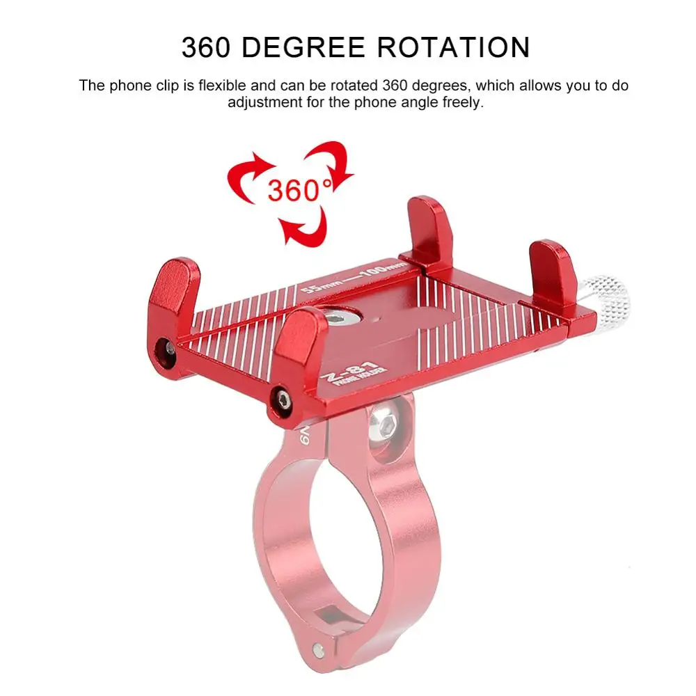 Алюминиевый сплав велосипедный держатель для телефона регулируемый велосипедный кронштейн вращение на 360 градусов держатель для мобильного телефона Аксессуары для велосипеда