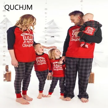 Thadensama New Family Christmas Pajama Family Matching Clothes Matching New Year Fashion Parent-Child Suit Baby 4XL