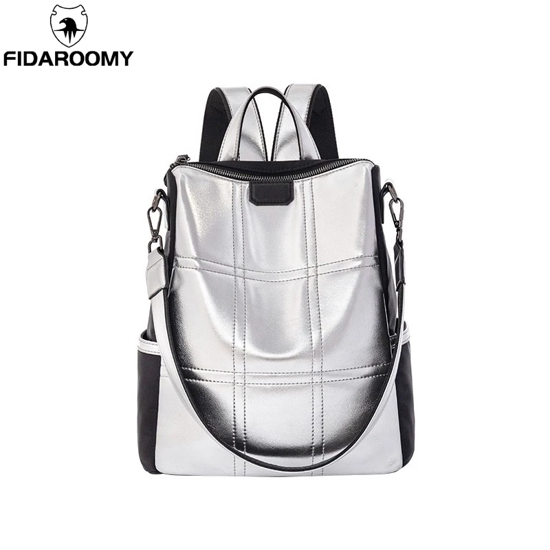 

Women Backpack Multi-function Women Shoulder Bag Glitter Simple Daypack for Teens Girls Travel Satchel Trendy Rucksack