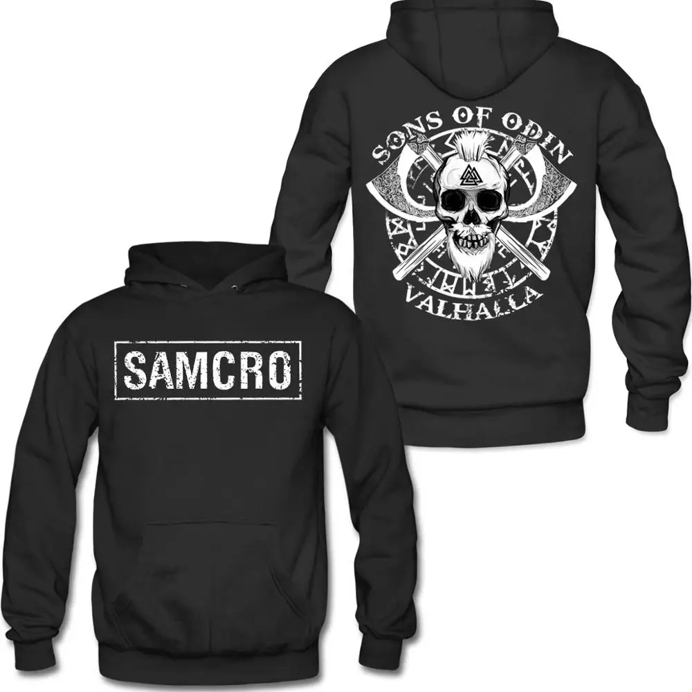 Двусторонняя толстовка с капюшоном «Sons of Anarchy SAMCRO» - Цвет: BLACK 5