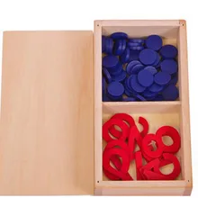 Новые деревянные детские игрушки Монтессори цифровые и чипы детские математические Образовательные Игрушки для раннего обучения Детские подарки