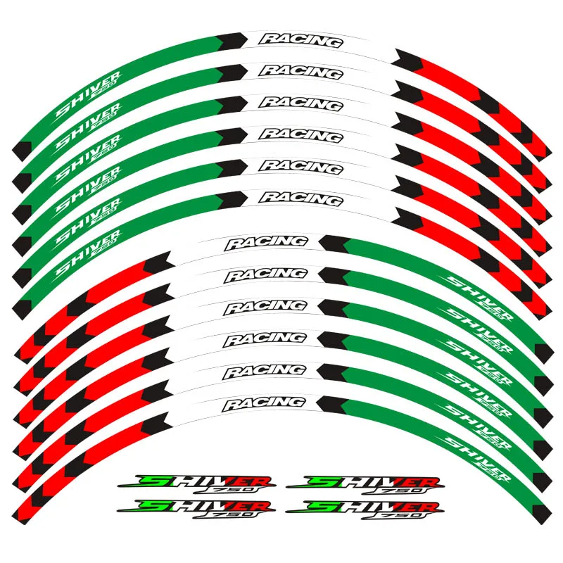 12 шт. Новая высококачественная наклейка для колес в полоску светоотражающий обод наклейки для Aprilia shiver 750 - Цвет: 3