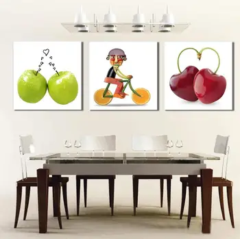 

Giveaway wall sticker fruit green canvas painting modern wall paintings for home decorative wall picture paint on canvas prints