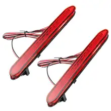 2Pcs Red Rear Bumper Reflectors Light Brake Parking Warning Night Runing Tail Lamps LED For Honda/Odyssey 2007