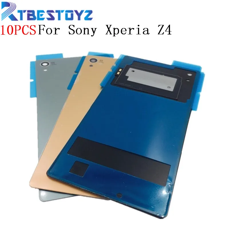 RTBESTOYZ 10 шт./лот Задняя стеклянная крышка батарейного отсека для Sony Xperia Z4 Z3 + Plus E6553